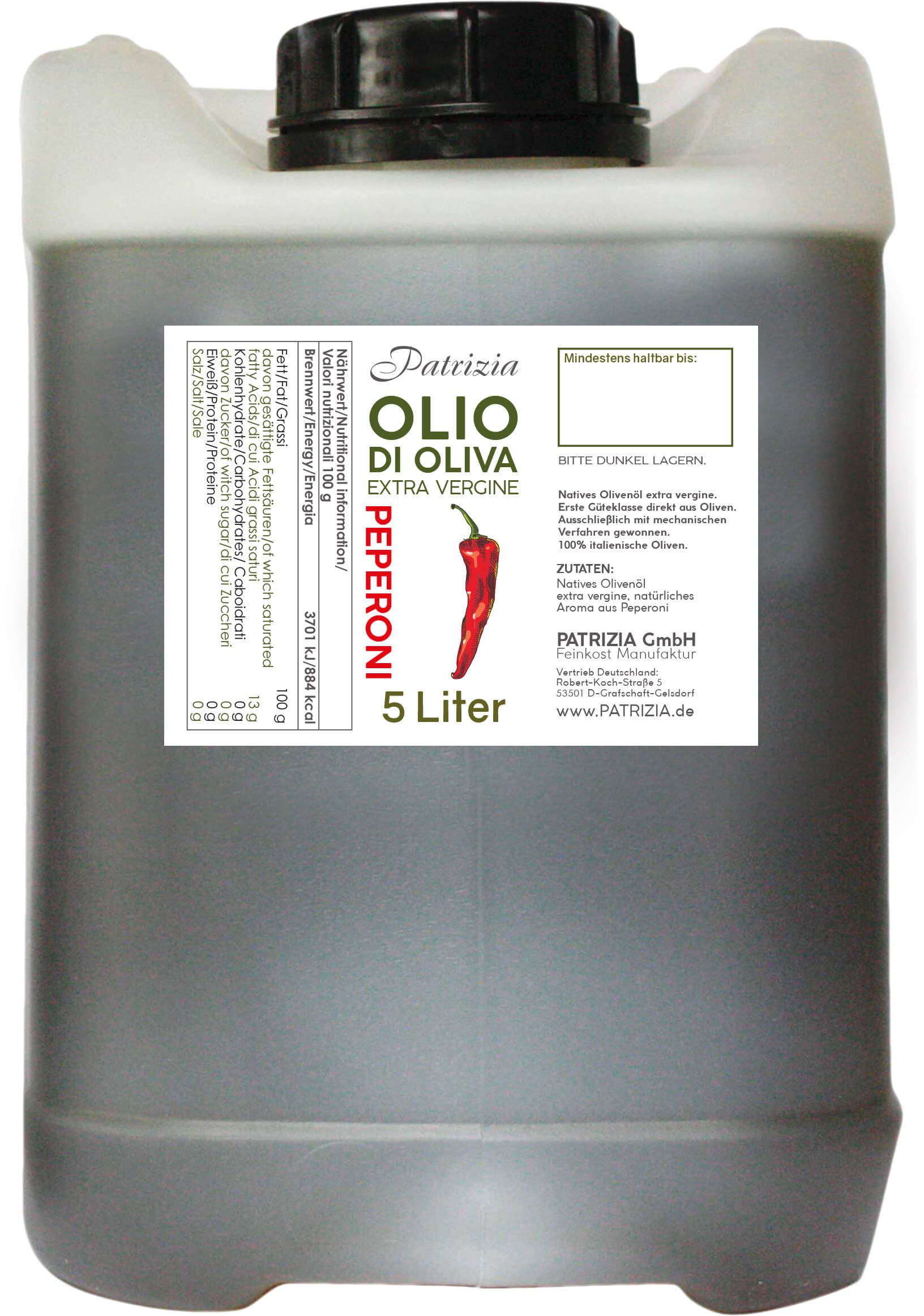 Olivenöl Peperoni - 5 l Kanister