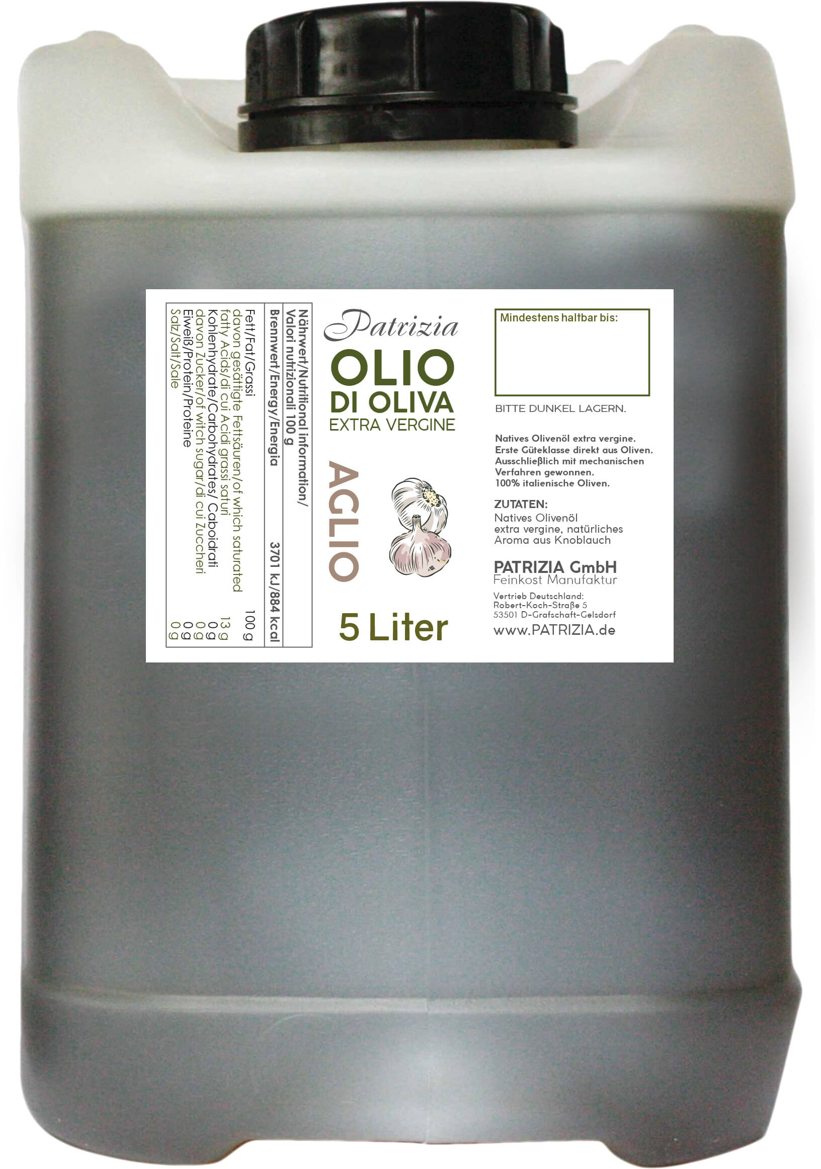 Olivenöl Knoblauch - 5 l Kanister
