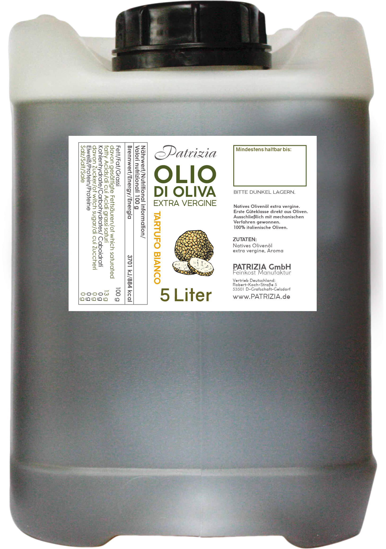 Olivenöl weißer Trüffel - 5 l Kanister