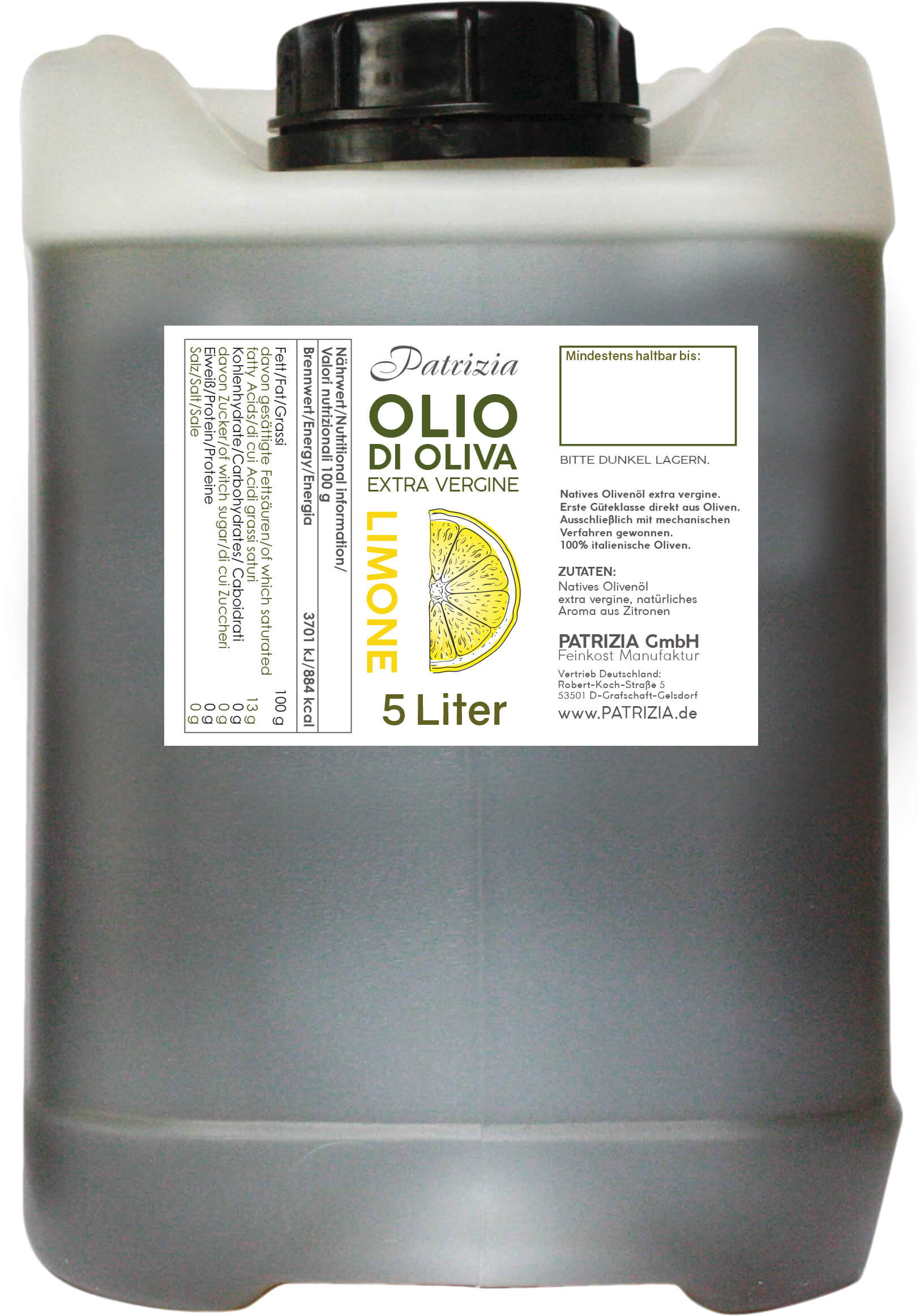 Olivenöl Zitrone - 5 l Kanister